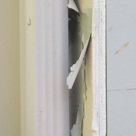 peeling cement board siding