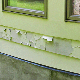 peeling fiber cement siding